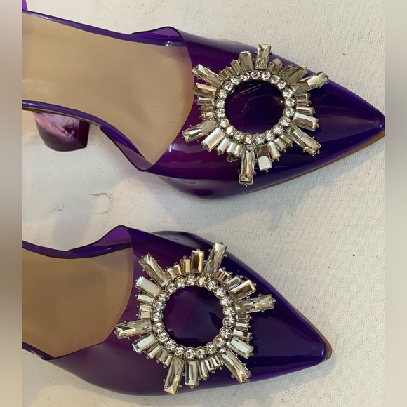 CATHERINE, Catherine Malandrino, Classic purple crystal woman elegant size 6.5 - Picture 5 of 9
